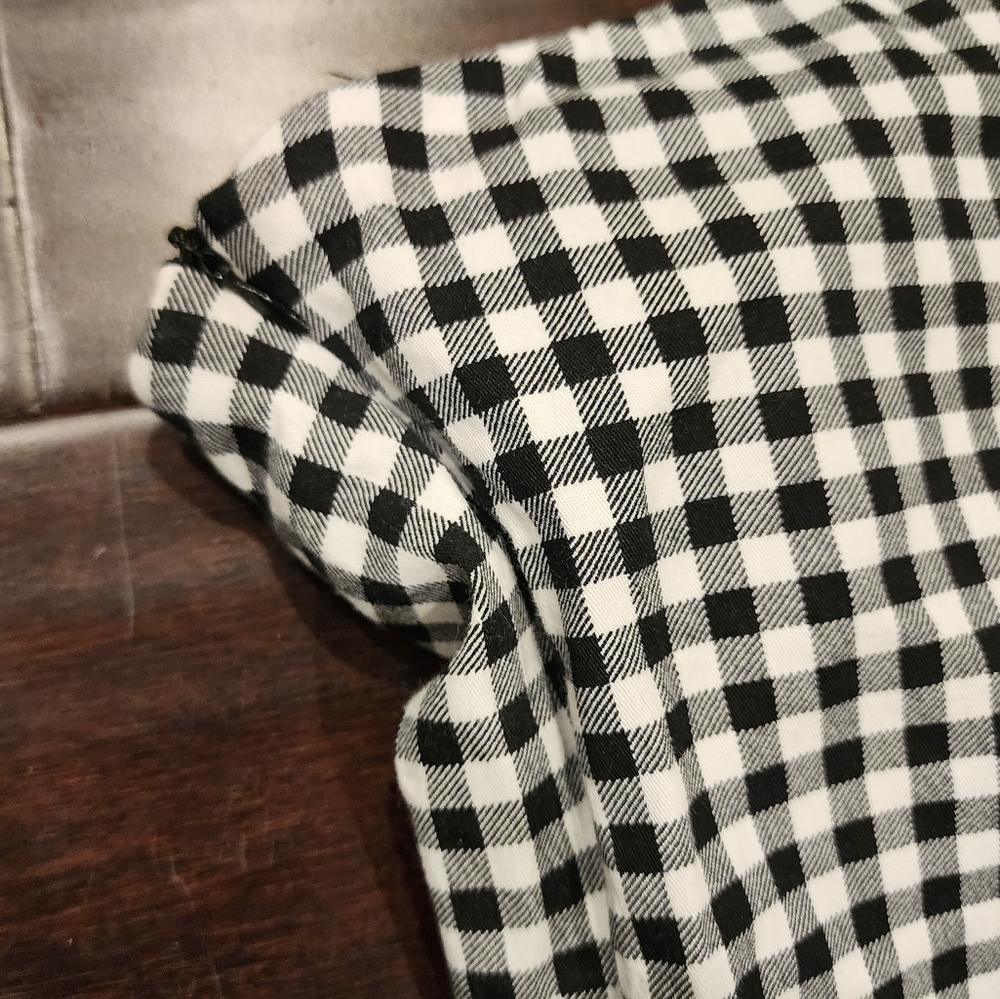 Haute Rogue Gingham Ruffled Fitted Minidress Size S - Picture 6 of 13